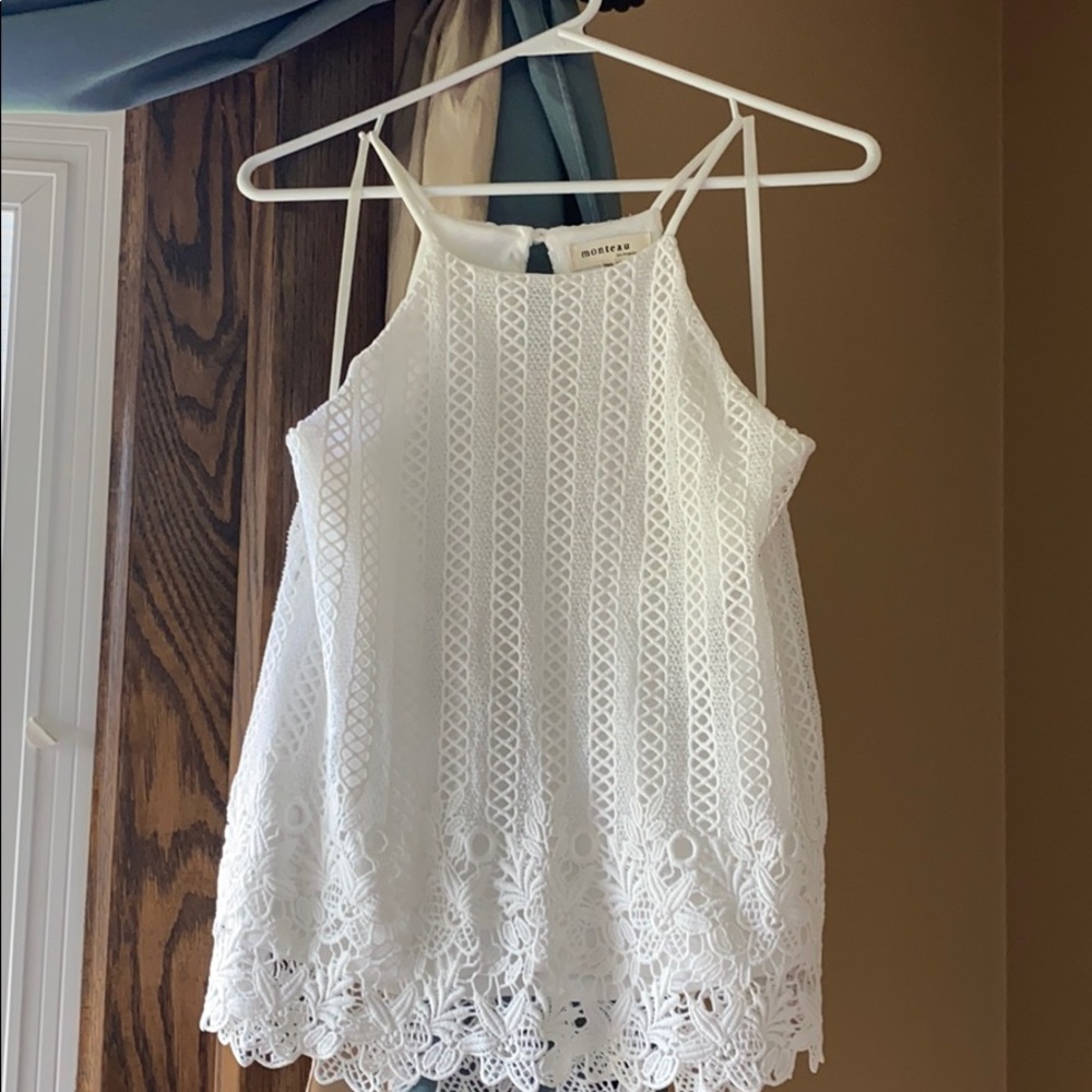 white flowery shirt